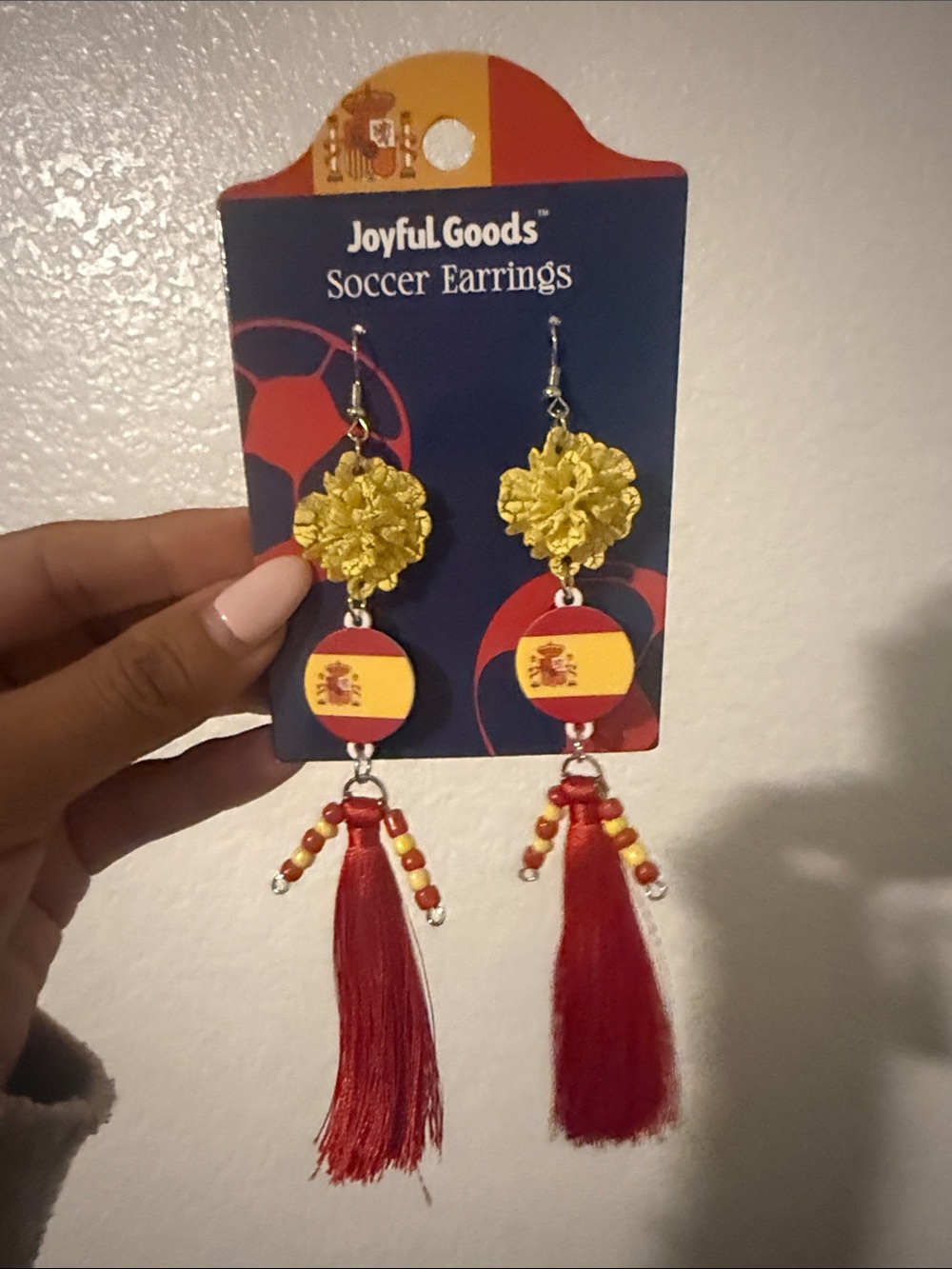 Spain soccer earrings - Picture 2 of 4